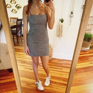Gingham mini dress